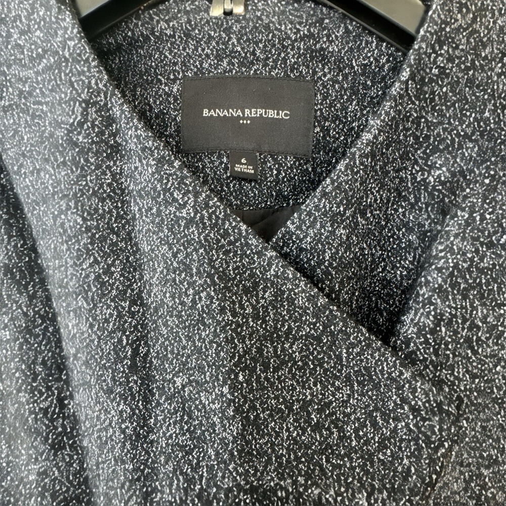 Banana Republic Factory Wool Blend‎ Mixed Media Moto Jacket Size 10 - Picture 8 of 8